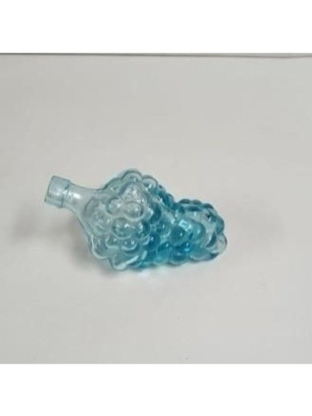 Vintage Blue Glass Grape Cluster Decanter Bottle UV Reactive - Picture 7 of 11